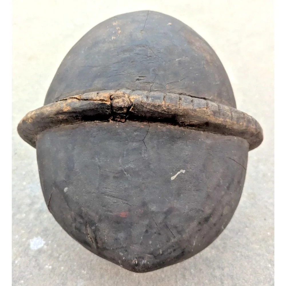 African Tribal Helmet Mask Makonde ? Carved Lightweight Wood As Is - Picture 4 of 16